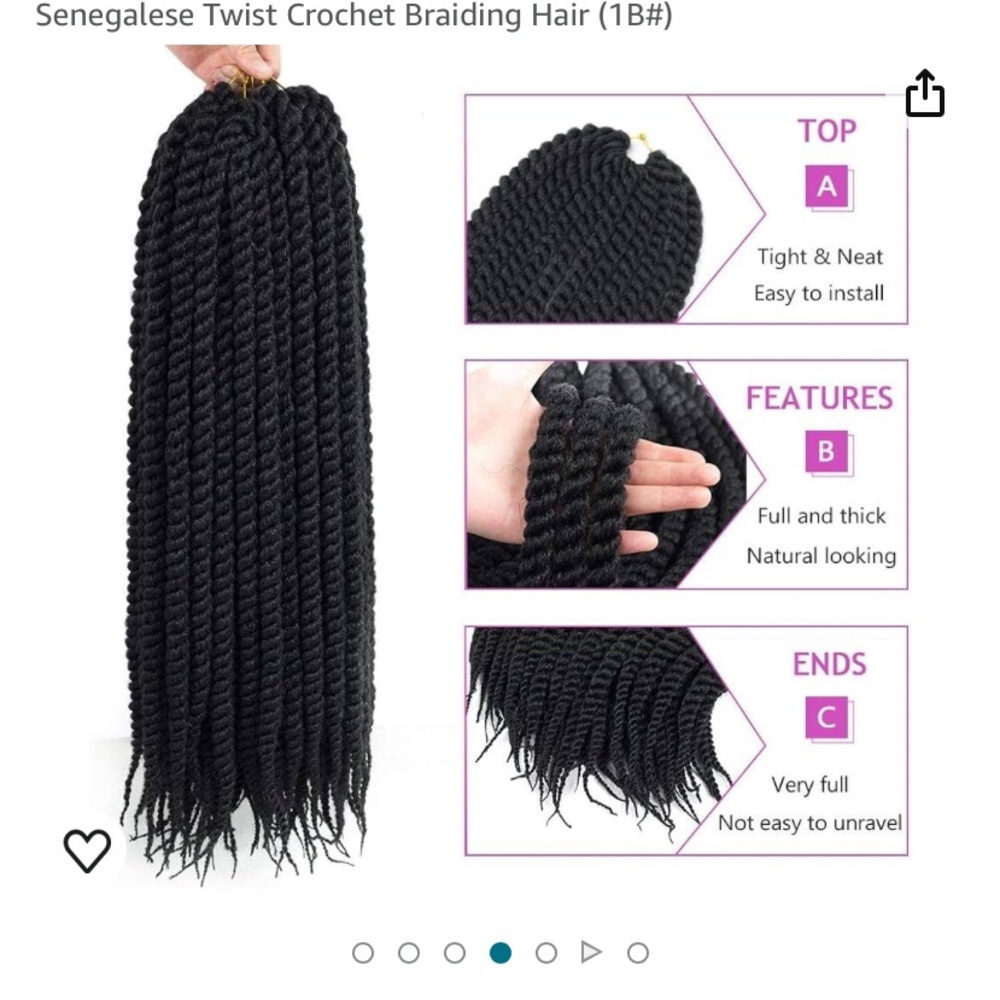 Six packs of Arley twist braiding, long hair, extensions six pack 22 inches